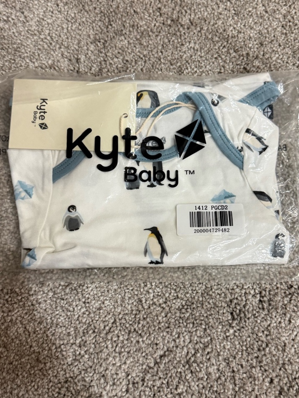Kyte BABY Penguin Long-sleeve bodysuit 3-6 months | NWT